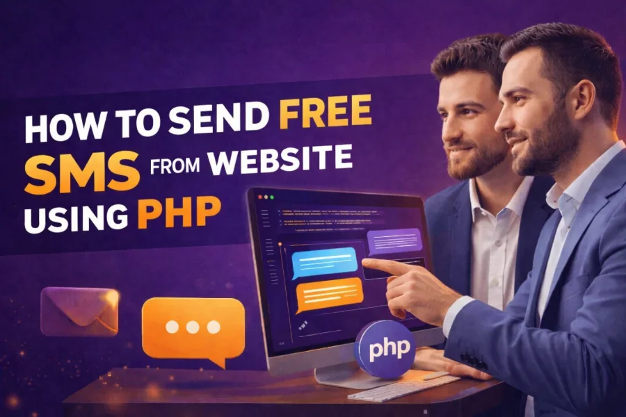 how to send free sms from website using php