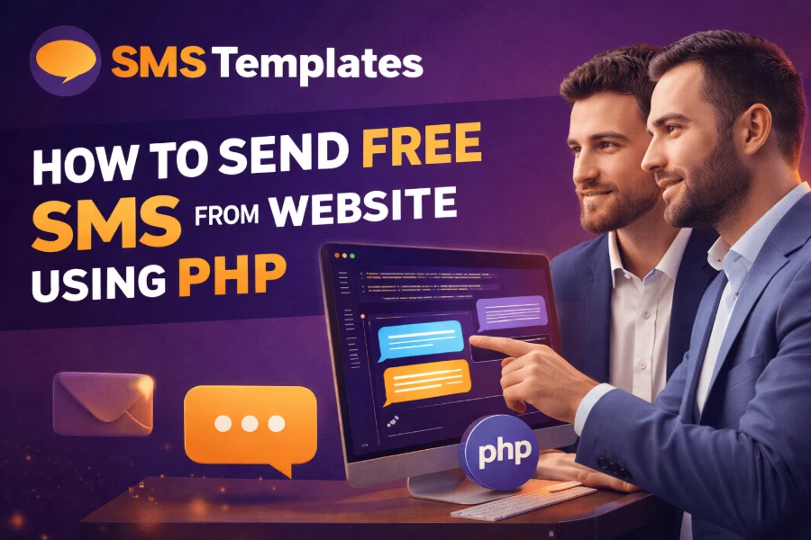 how to send free sms from website using php